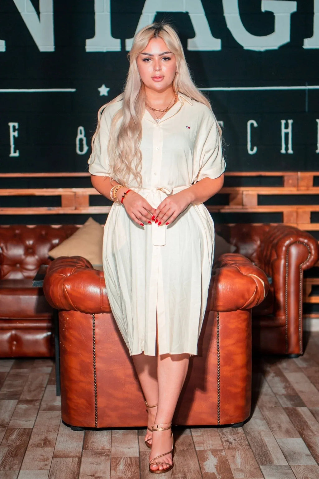 Robe chemise en lin 100% – Élégance naturelle